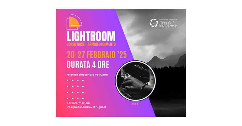 Lightroom corso base approfondimento