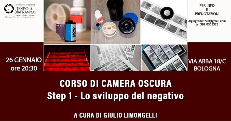 Corso di Camera Oscura – Step 1 con Giulio Limongelli