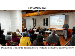 Dialogo tra lo sguardo del fotografo e lo studio dell’artista con Oriana Orsi