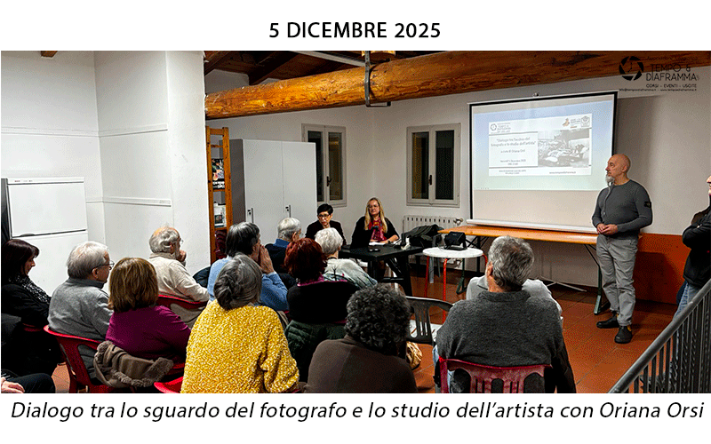 Dialogo tra lo sguardo del fotografo e lo studio dell’artista con Oriana Orsi